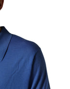 Blue Cashmere Short Sleeves Polo  T-shirt