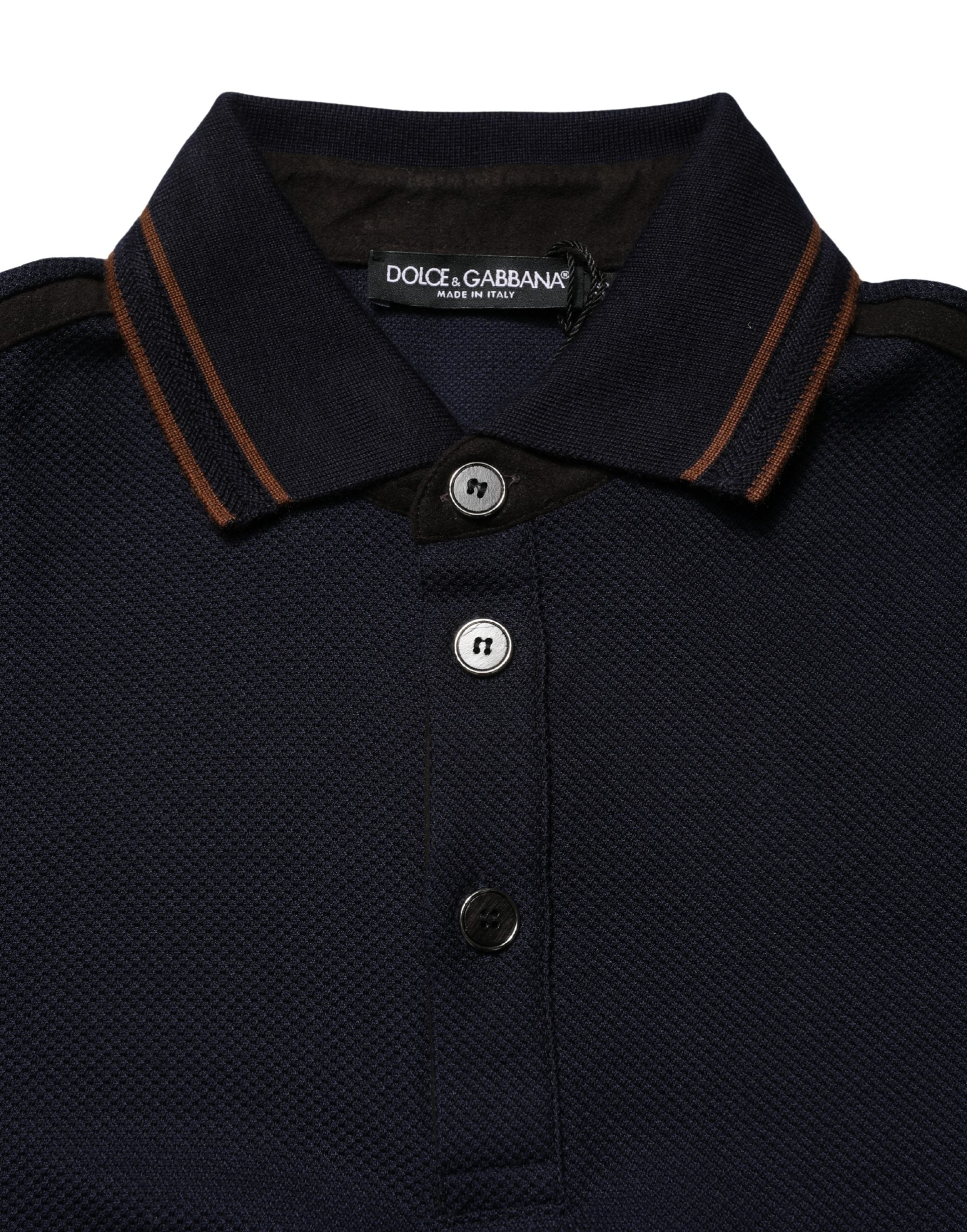 Dark Blue Silk Short Sleeve Men Polo T-shirt