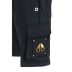 Black Cotton Bermuda Shorts