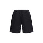 Black Cotton Bermuda Shorts