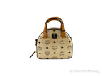 MCM Half Moon Mini Round Top Tote Crossbody Bag