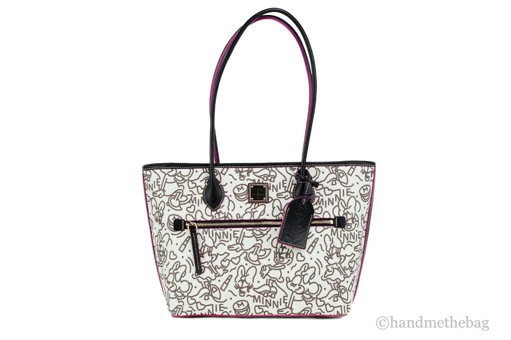 Dooney & Bourke Disney Medium Minnie Mouse Line Art Coated Cotton Tote Handbag