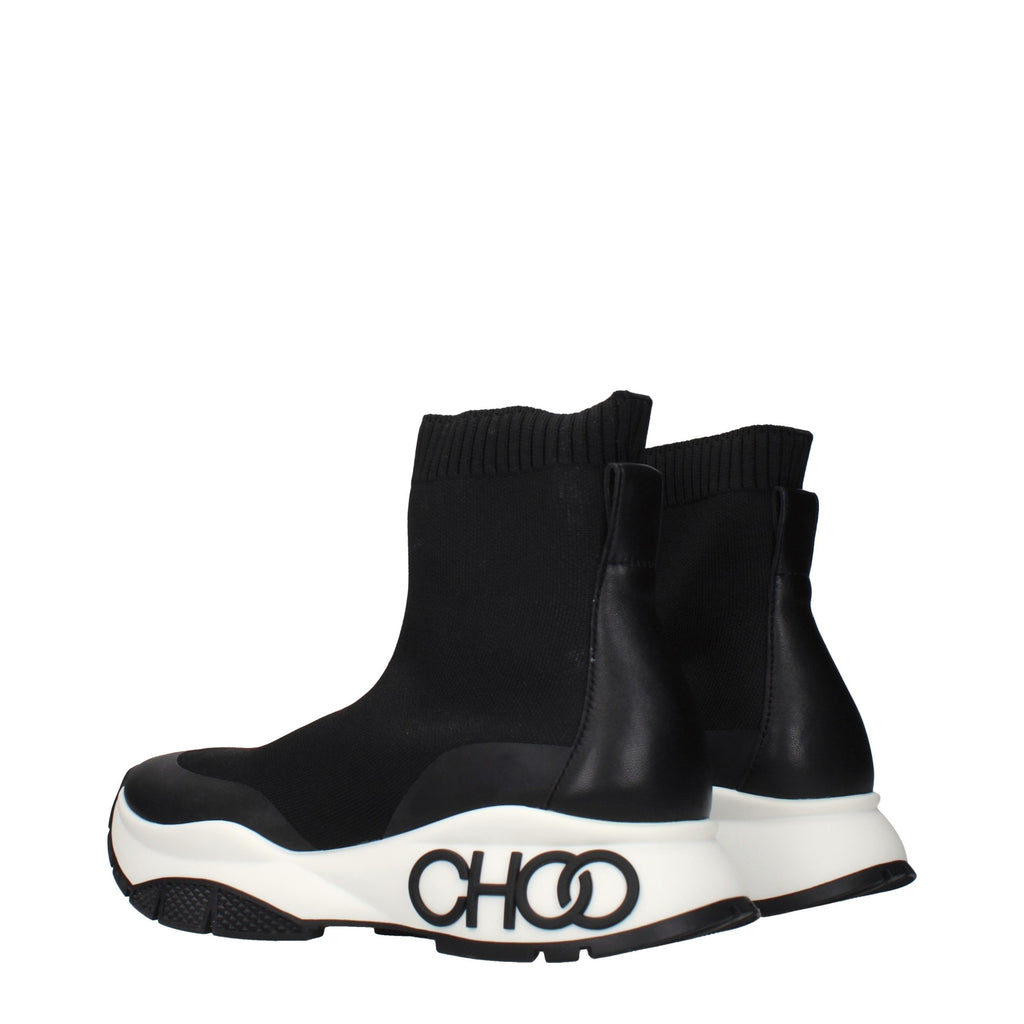 Black Fabric Ankle Boots
