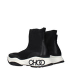 Black Fabric Ankle Boots