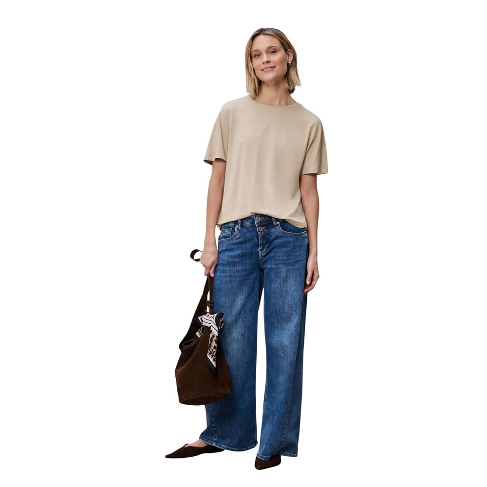 Beige Viscose T-Shirt