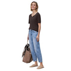 Brown Cotton Long Sleeve T-Shirt