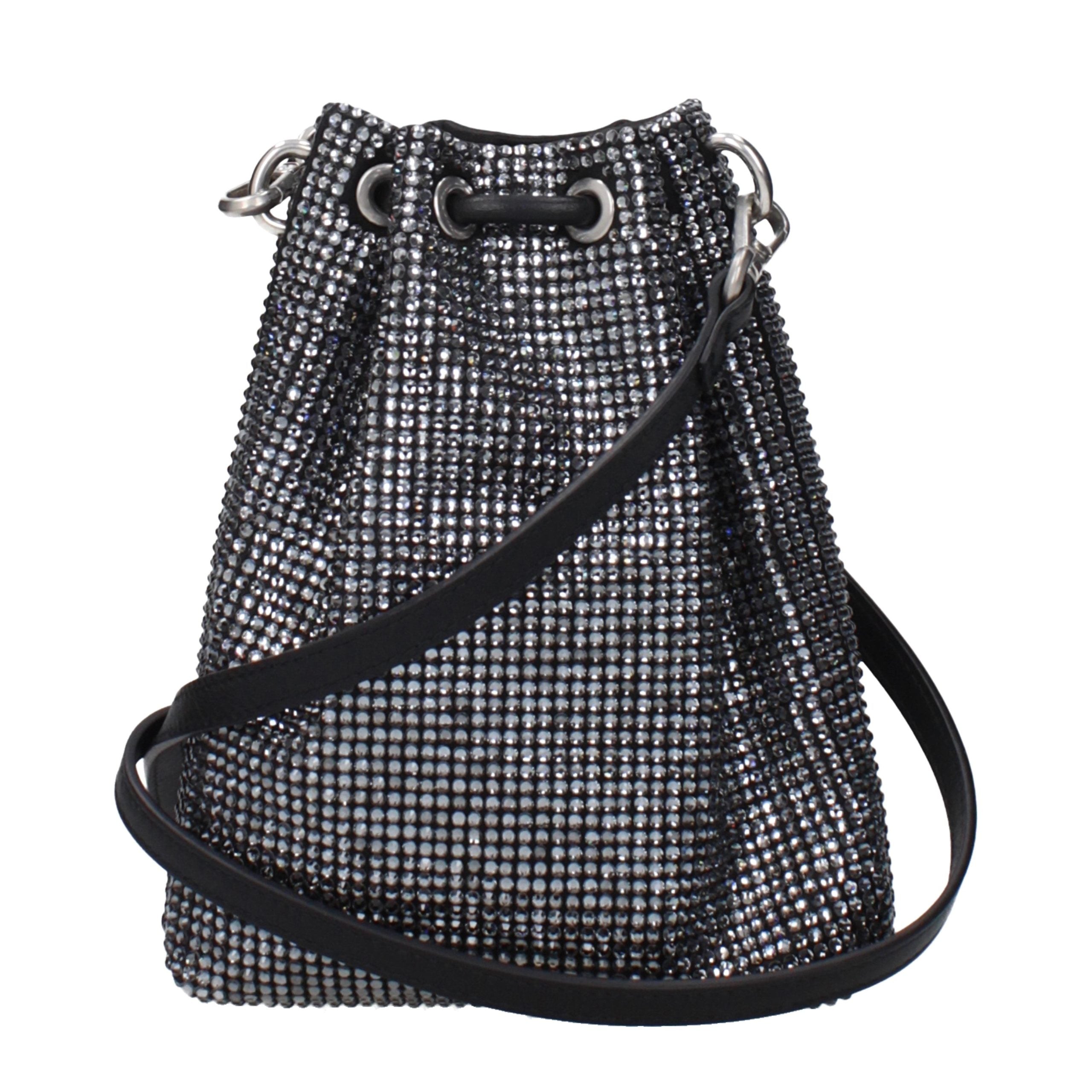 Black Satin Crossbody Bag