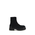 Black Calf Leather Bos Taurus Lace-Up Boots