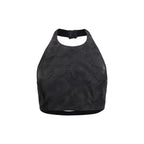 Black Silk Pattern Shirt