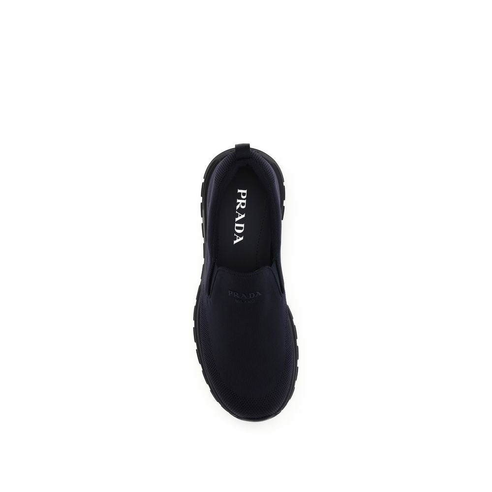 Blue Fabric Sneakers