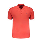 Red Cotton Men Polo Shirt