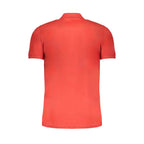 Red Cotton Men Polo Shirt