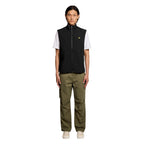 Black Polyester Sleeveless Jacket