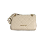 Beige Polyurethane Women's Bag