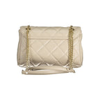 Beige Polyurethane Women's Bag