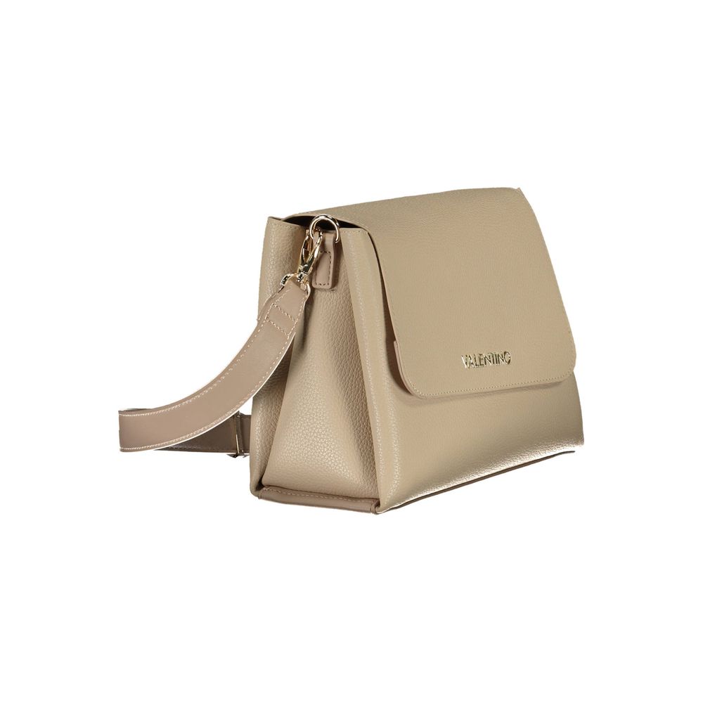Beige Polyurethane Women's Bag