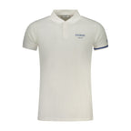 Blue Cotton Men Polo Shirt