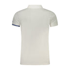 Blue Cotton Men Polo Shirt