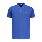 Blue Cotton Men's Polo Shirt