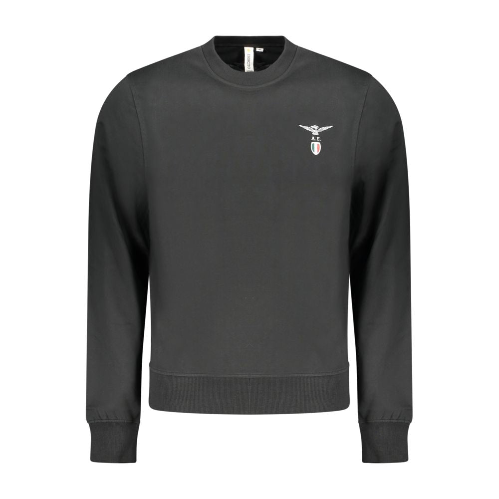 Black Cotton Men's Sweatshirt