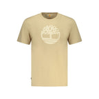 Beige Cotton Men Shirt