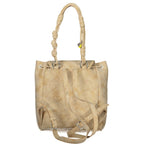 Beige Polyurethane Women's Backpack