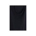 Black Cotton Sleeveles T-Shirt