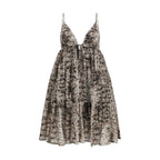 Beige Cotton Casual Dress