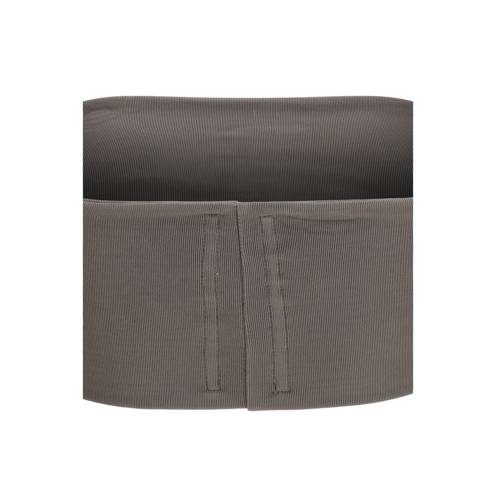 Gray Viscose Sleeveles T-Shirt