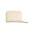 Beige Polyurethane Women's Wallet