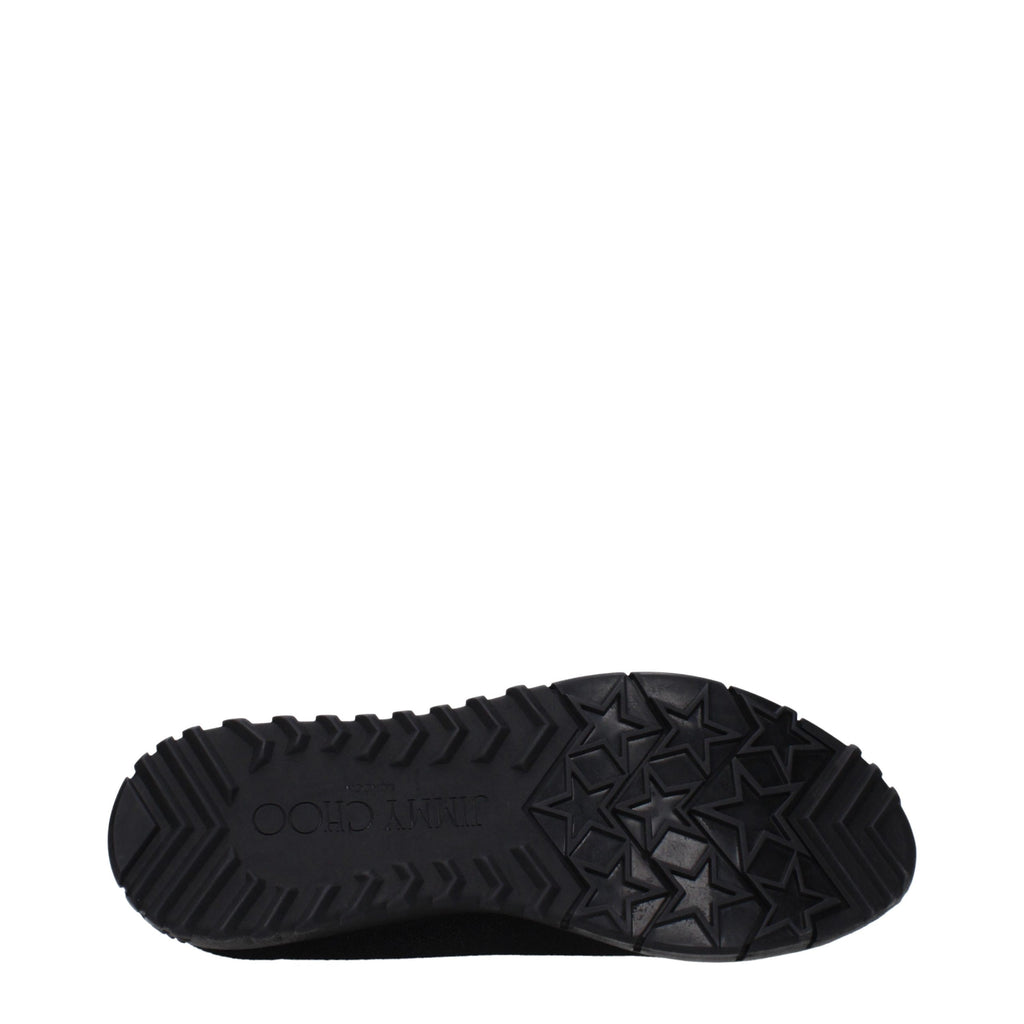 Black Fabric Slip-On Loafers