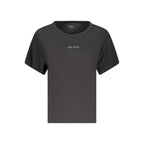 Black Cotton Women T-Shirt