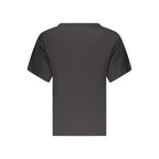 Black Cotton Women T-Shirt