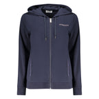 Blue Cotton Womens Hoodie