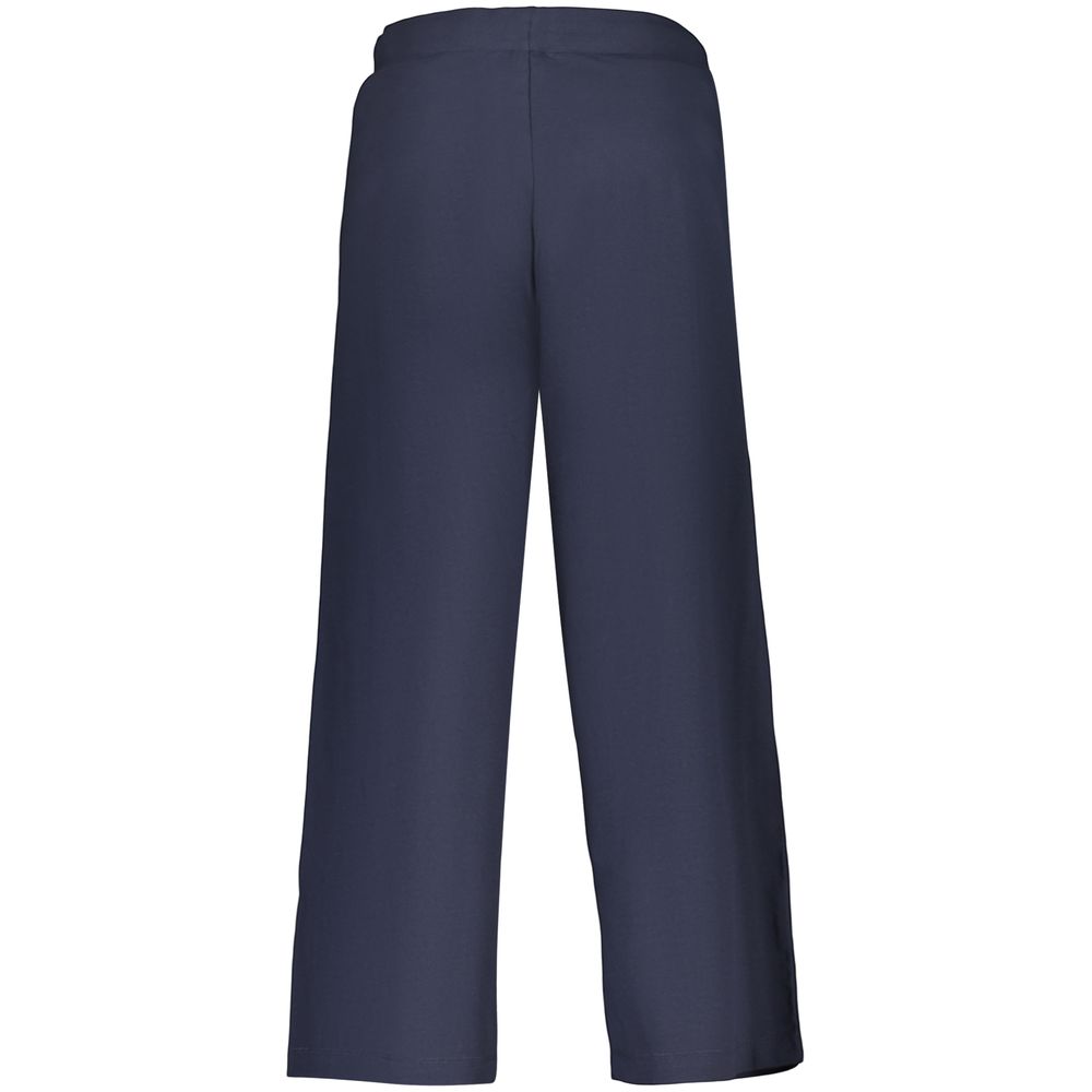 Blue Cotton Women's Trouser