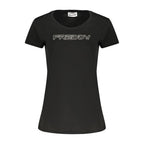 Black Cotton Womens T-Shirt