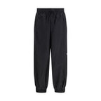 Black Nylon Casual Pants