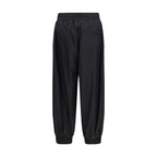 Black Nylon Casual Pants