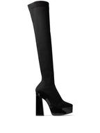 Black Fabric Over The Knee