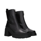 Black Leather Ankle Boots