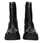 Black Leather Ankle Boots