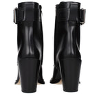 Black Leather Ankle Boots