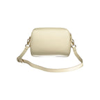 Beige Polyurethane Women's Bag
