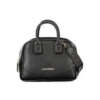 Black Synthetic Leather Women's Bag with Shoulder Strap