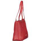 Rosso Polyurethane Women's Bag With Zip Closure And Compartments