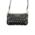 Nero Poliuretano Women's Handbag with Adjustable Shoulder Strap
