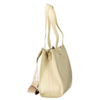 Beige Polyurethane Womens Bag