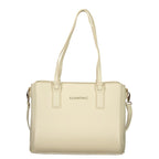 Beige Poliuretano Women's Bag with Adjustable Strap and Pockets