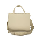 Beige Polyurethane Women's Bag
