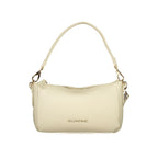 Beige Polyurethane Women's Bag with Shoulder Strap